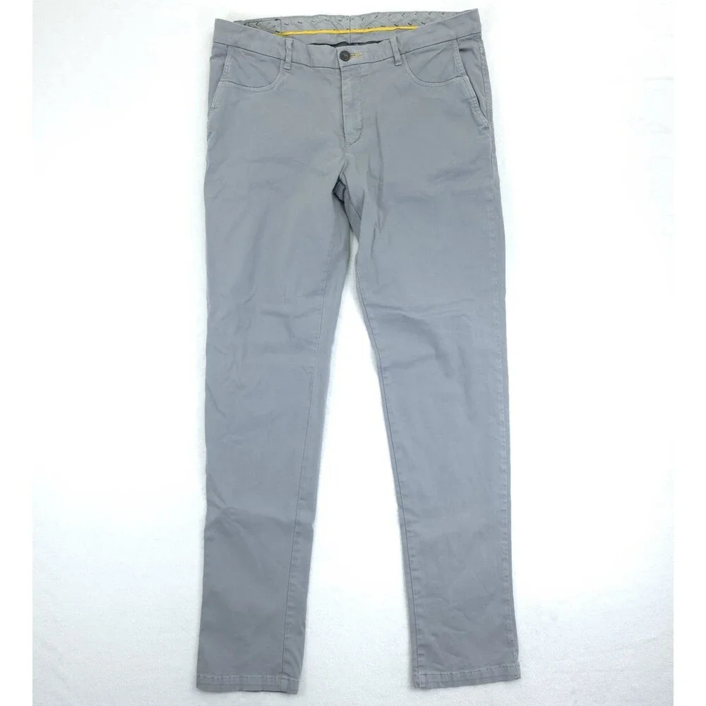 Trussardi Pants Chinos Jeans Men's 52 (Measures 35x33) Gray Casual